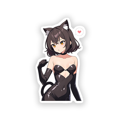 Anime girl cat version sticker
