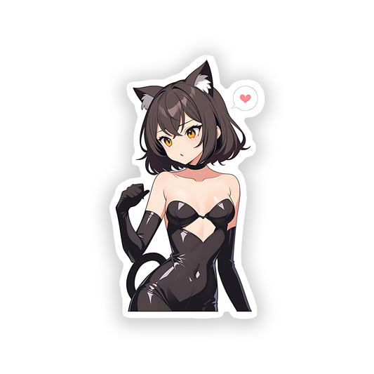 Anime girl cat version sticker