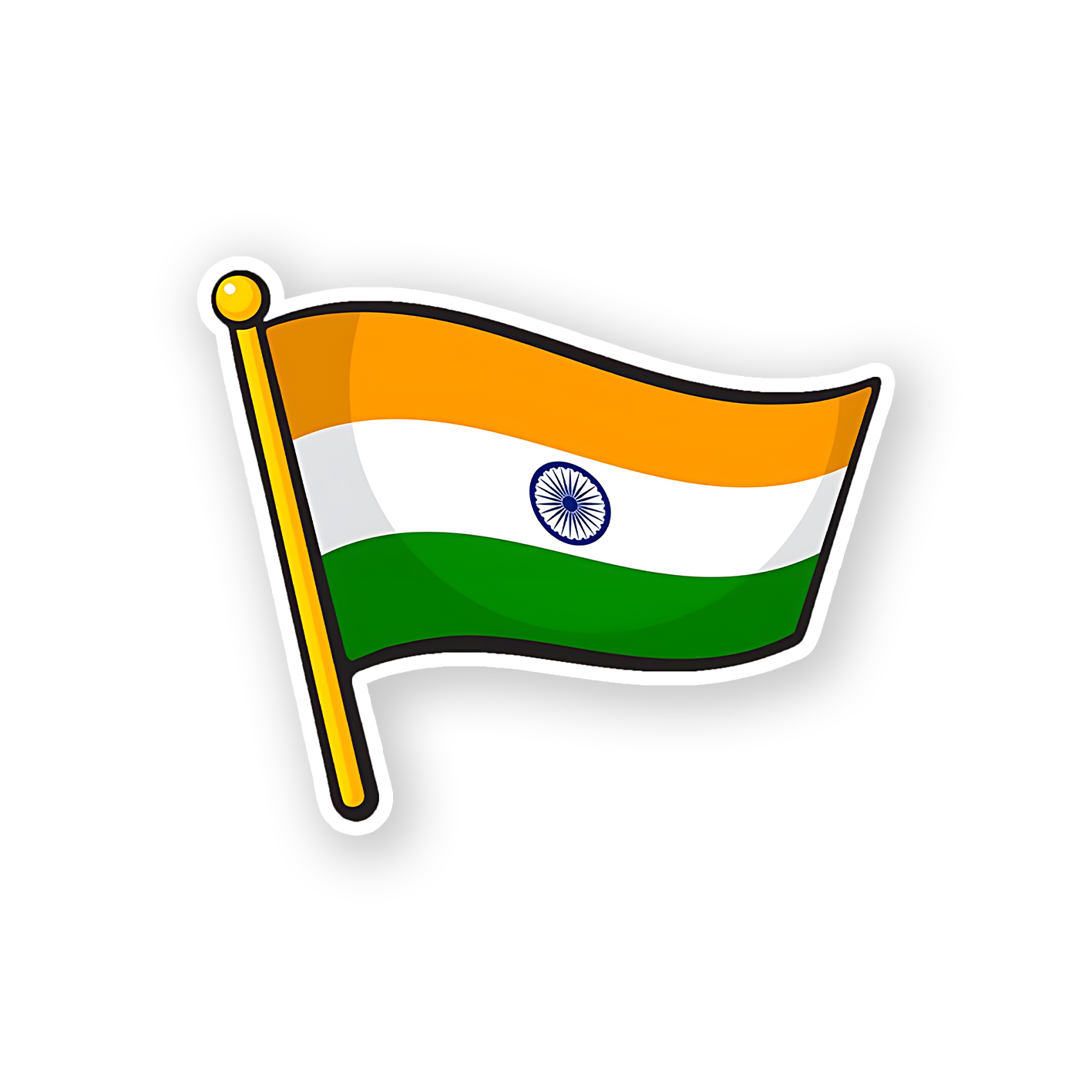 Cute Indian flag Sticker