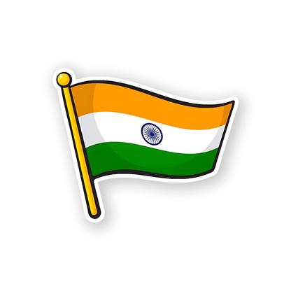 Cute Indian flag Sticker