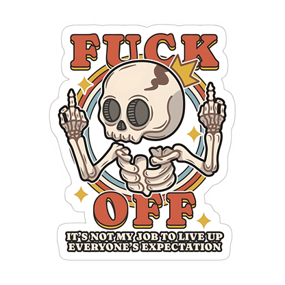 F**k Off Skeleton Sticker - sticckiz.com