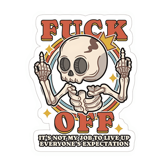F**k Off Skeleton Sticker - sticckiz.com