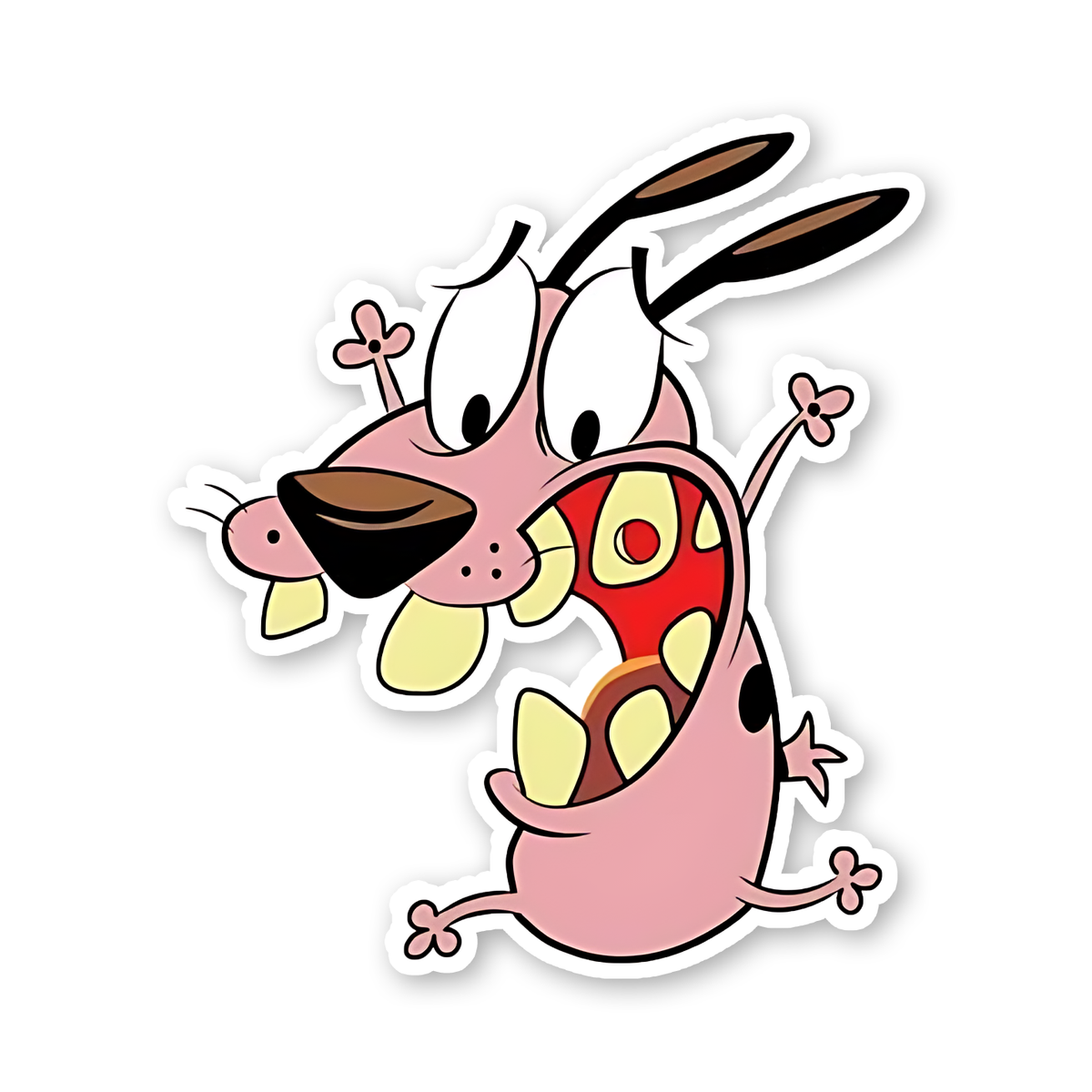 Courage ,the main Character Sticker