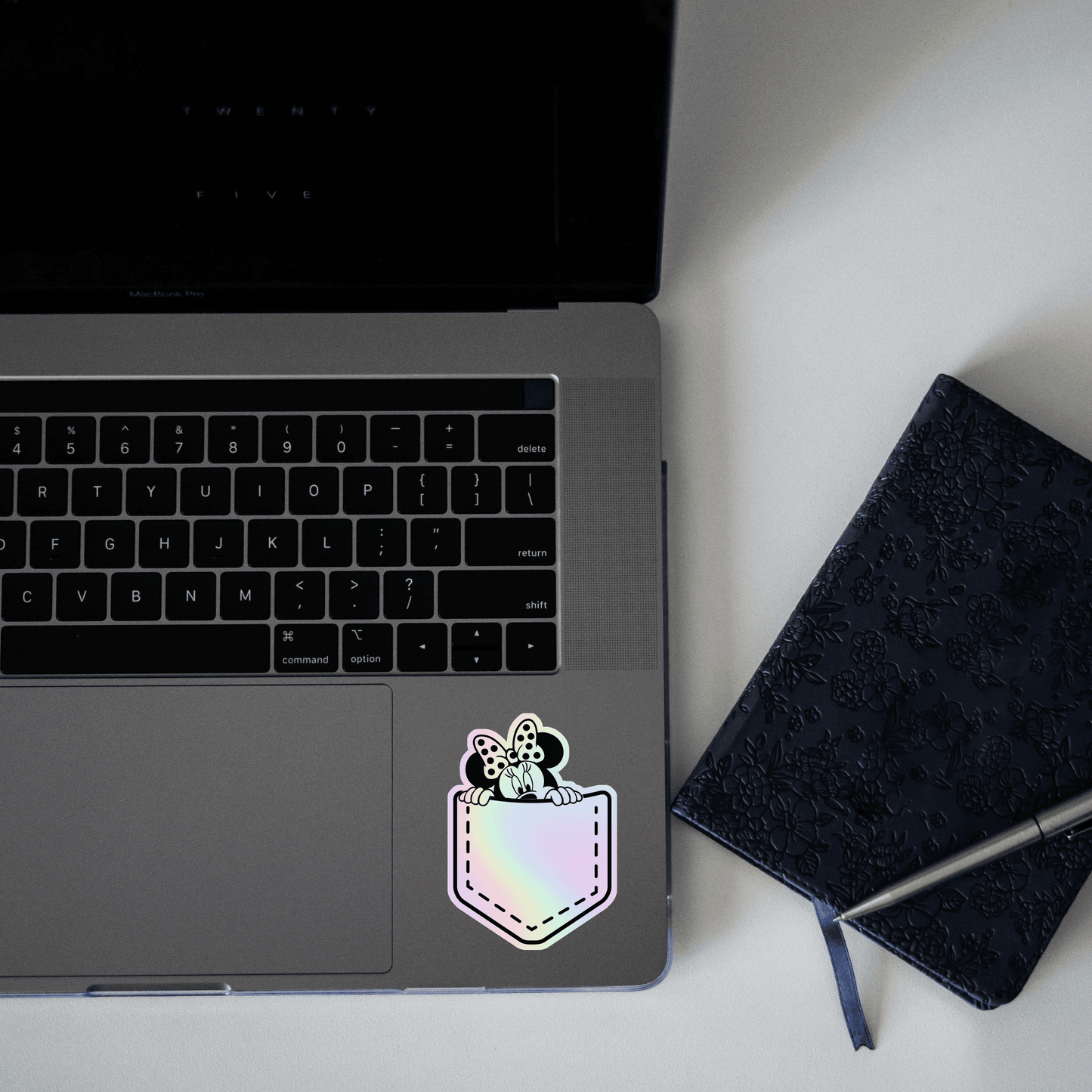 Sneak Peak Mini Mouse Holographic Sticker - sticckiz.com