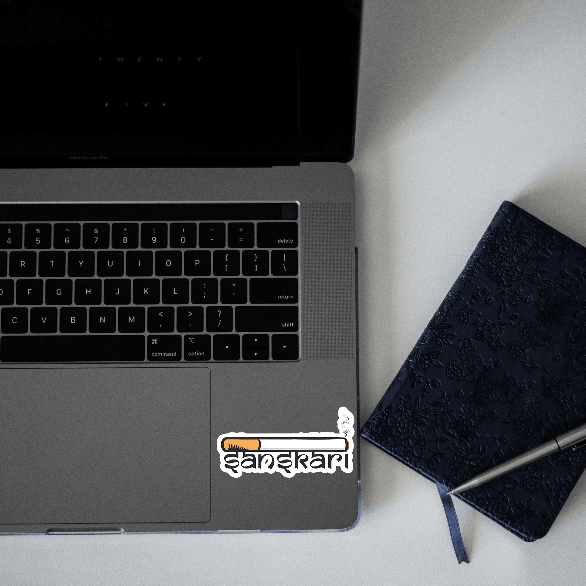 Sanskari With Cigarette Sticker - sticckiz.com