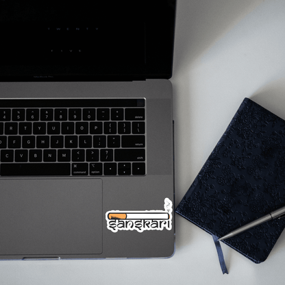 Sanskari With Cigarette Sticker - sticckiz.com