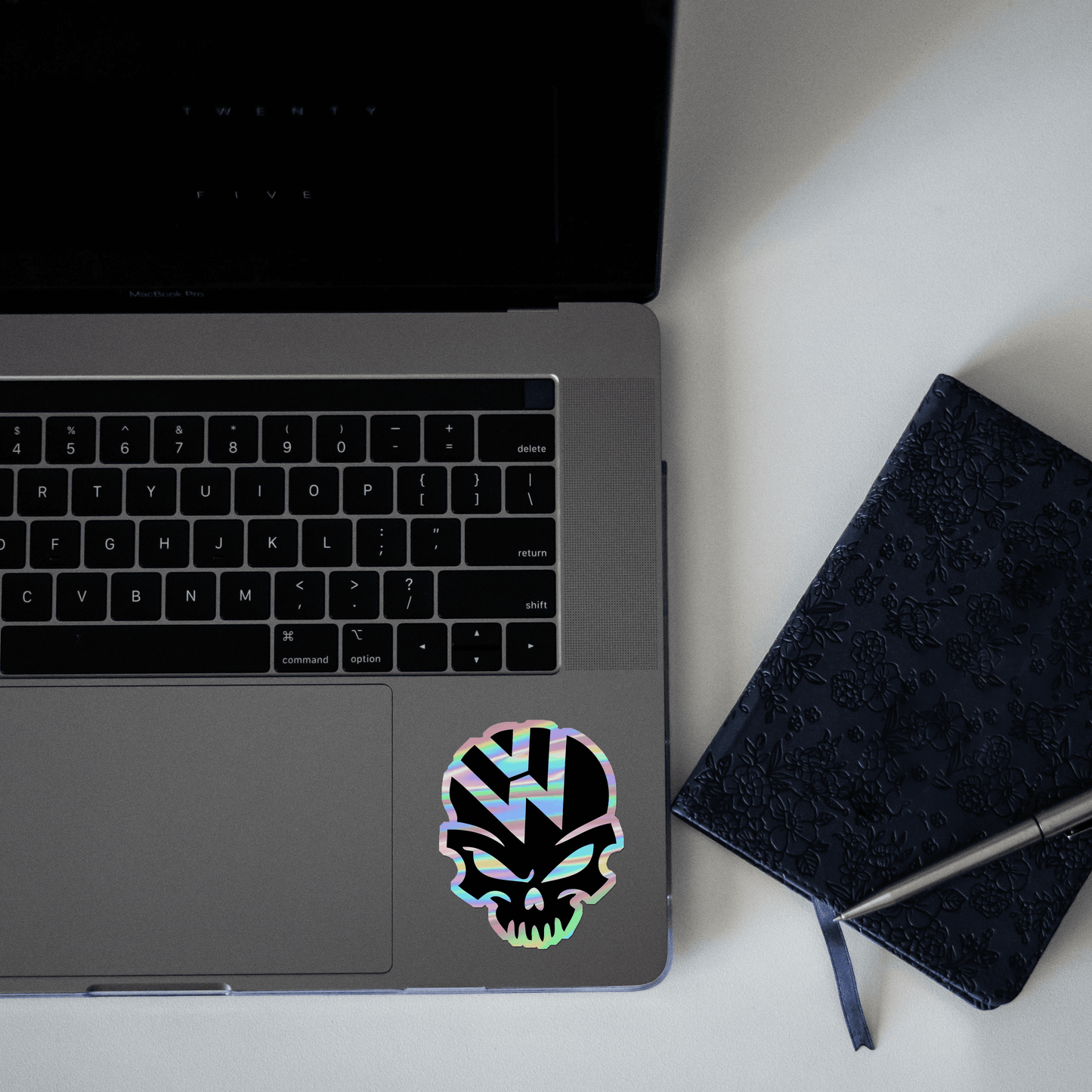VW Skull Holographic Sticker - sticckiz.com