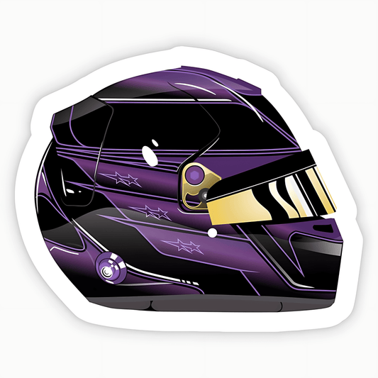Purple Helmet Sticker - sticckiz.com