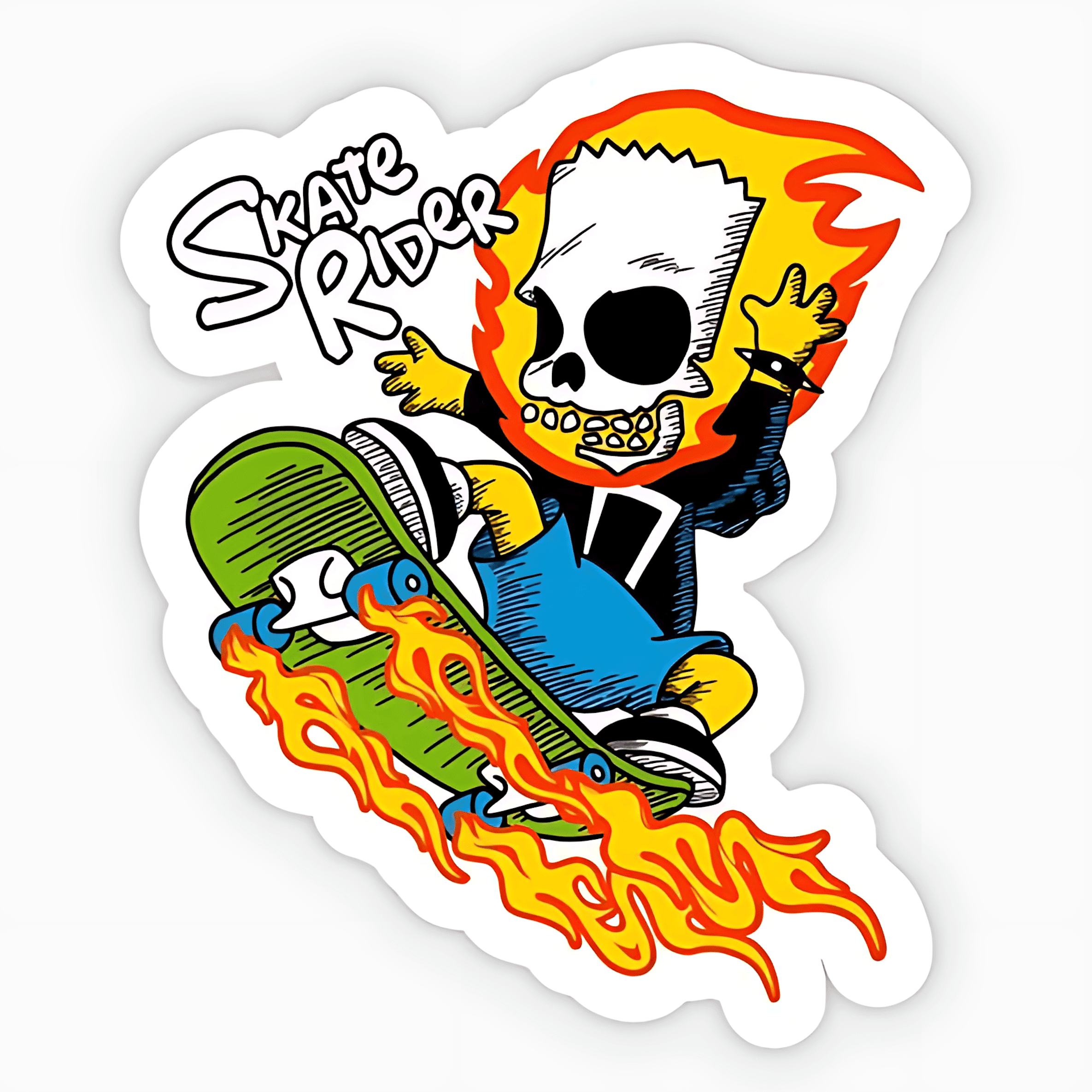 Skate Rider By Buckrogers Sticker - sticckiz.com