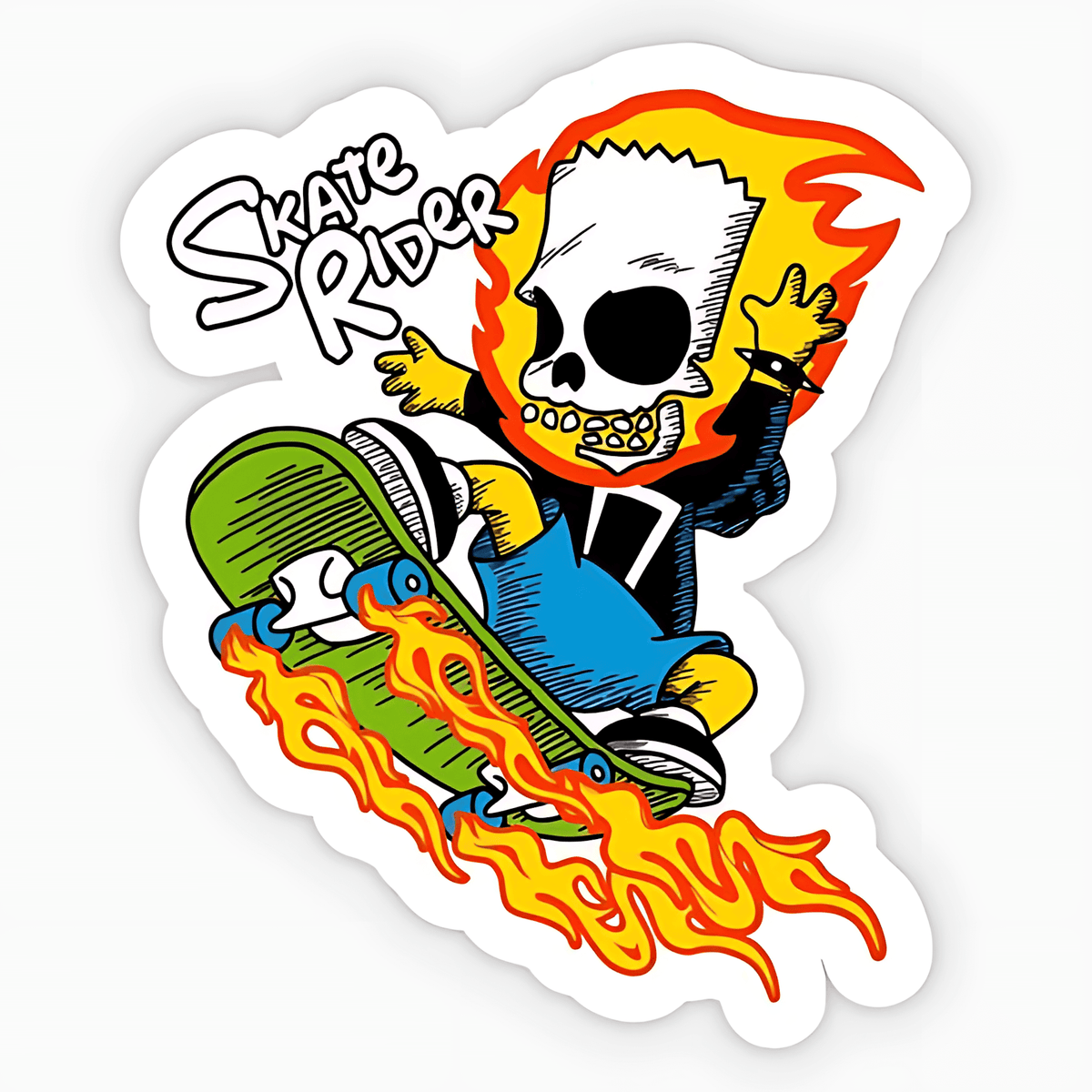 Skate Rider By Buckrogers Sticker - sticckiz.com