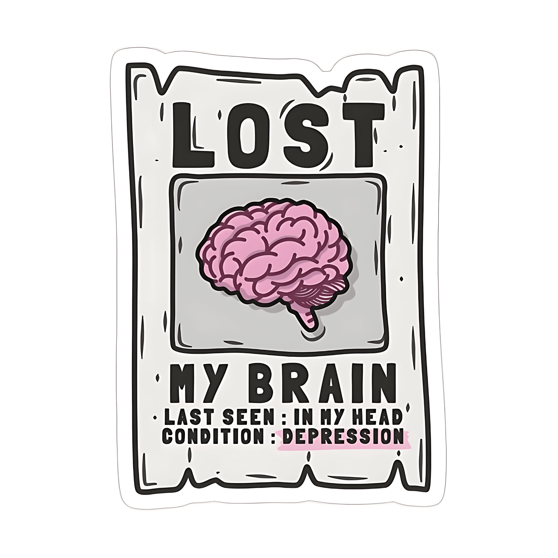 Lost Brain Sticker - sticckiz.com