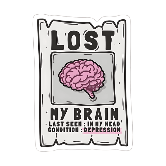 Lost Brain Sticker - sticckiz.com