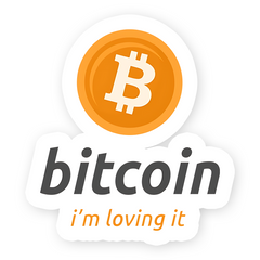 Bitcoin I'm Loving it Sticker