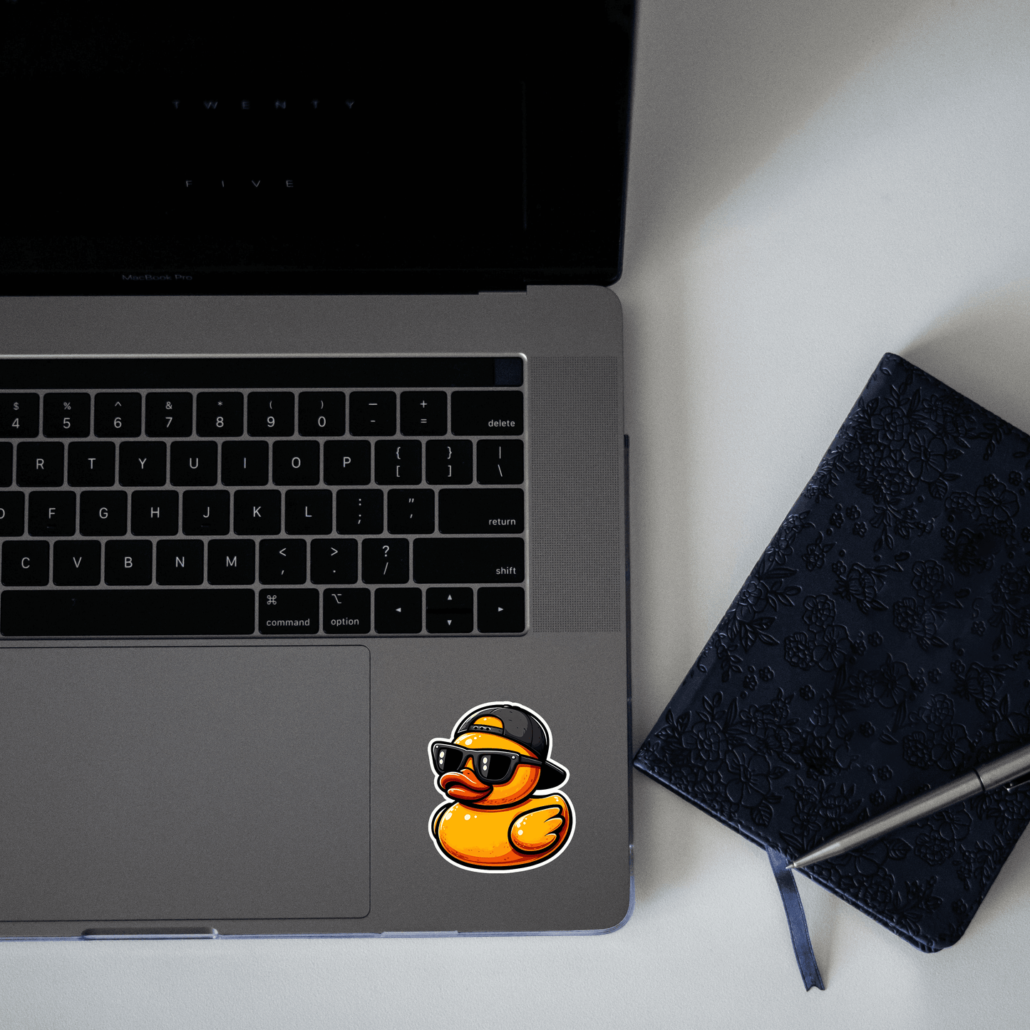 Cool duck with hat Sticker - sticckiz.com