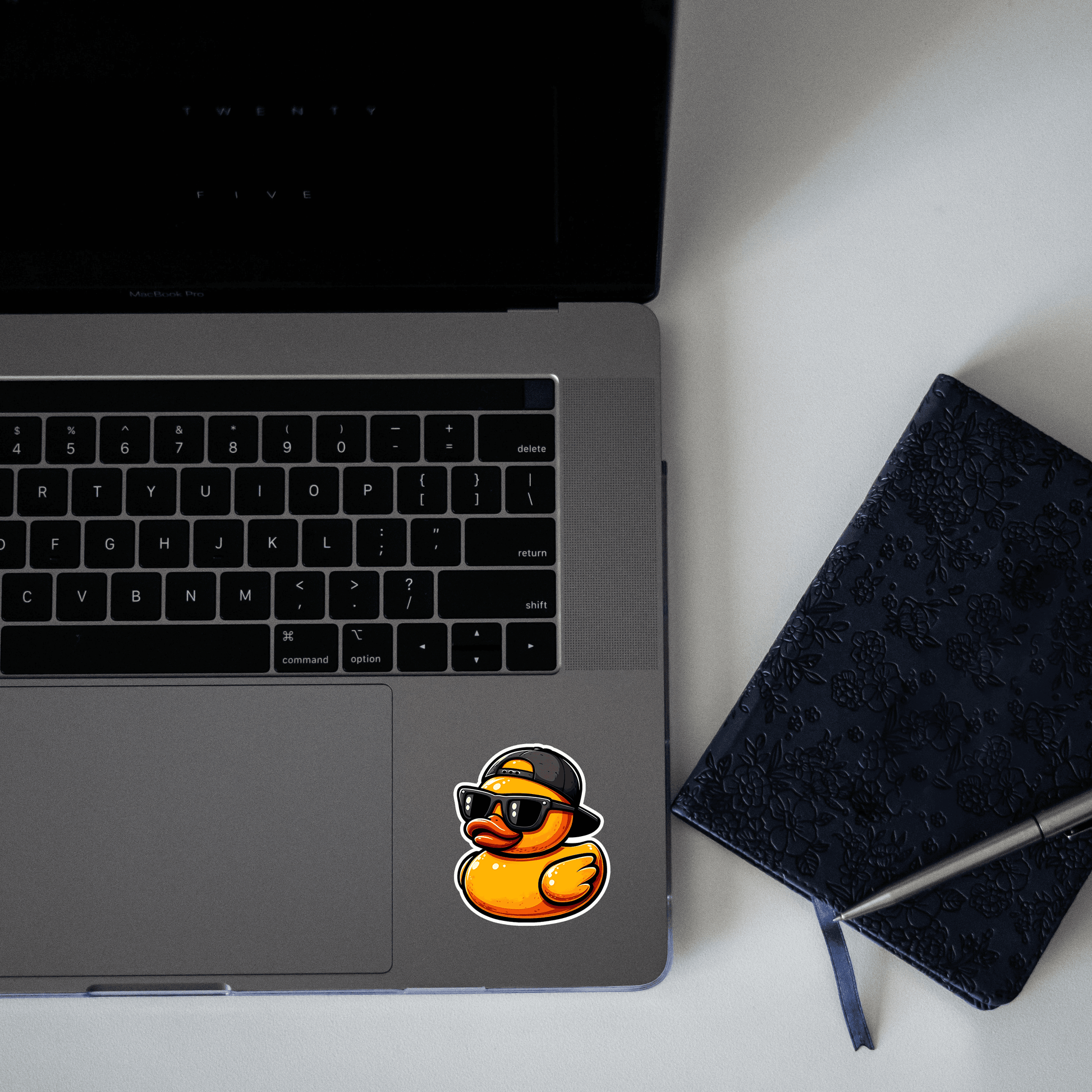Cool duck with hat Sticker - sticckiz.com