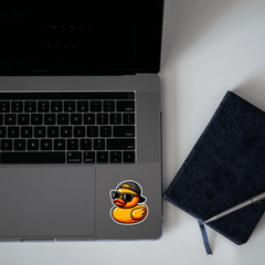 Cool duck with hat Sticker - sticckiz.com