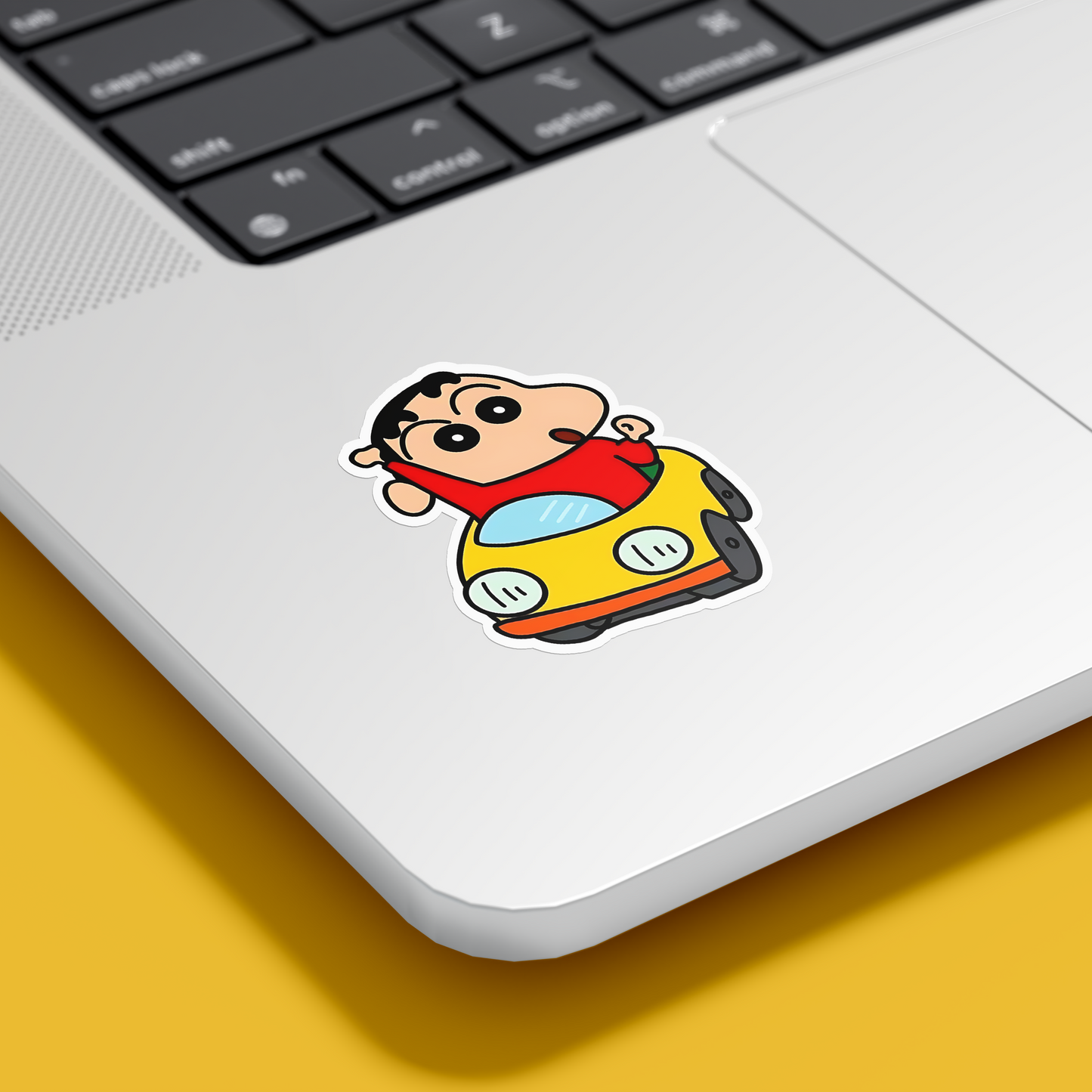 Shinchan on car cute Animation Sticker