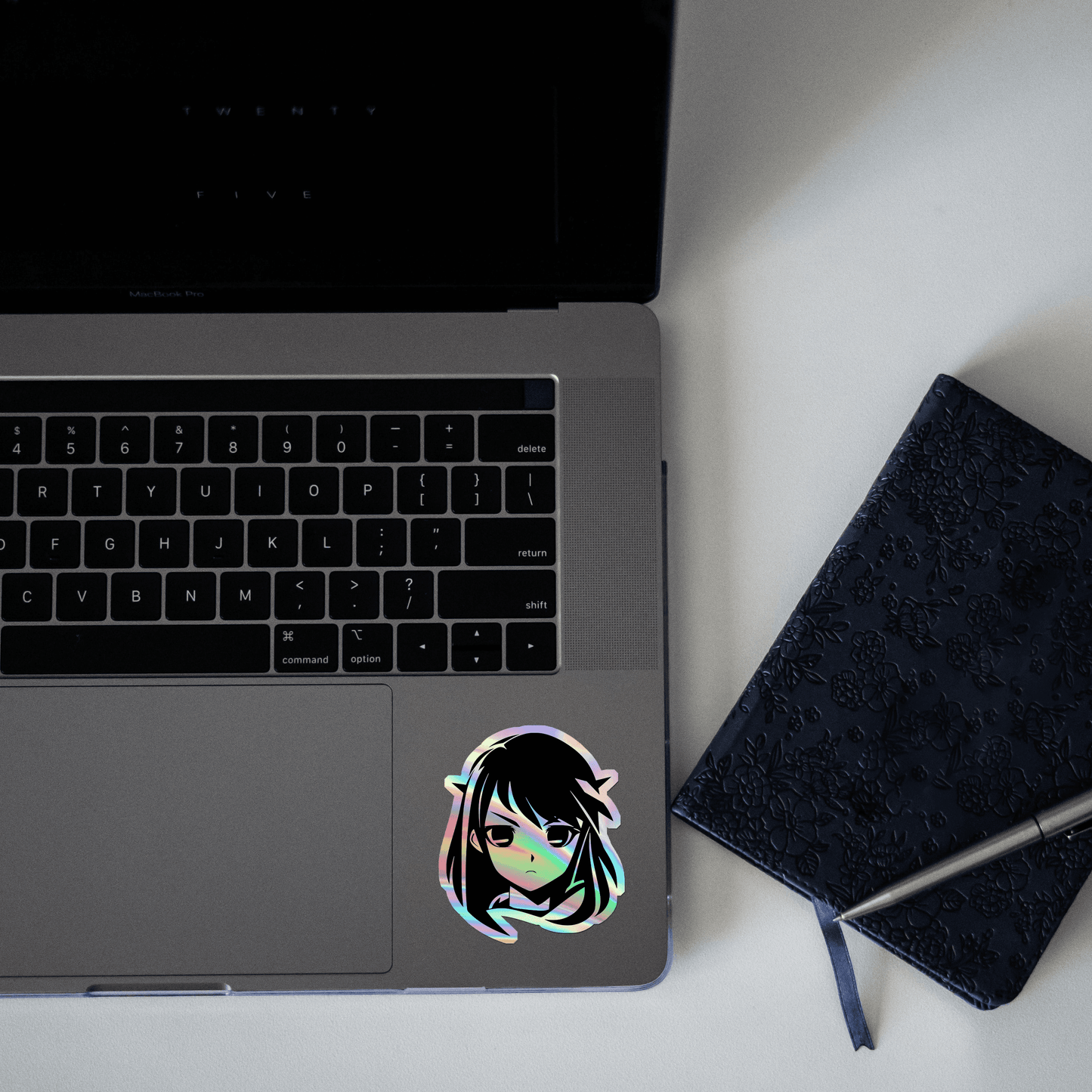 Japanese Anime Girl SVGs Holographic Sticker - sticckiz.com