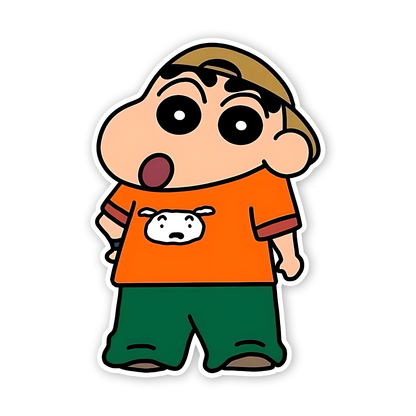 Shinchan as Big Boy Sticker