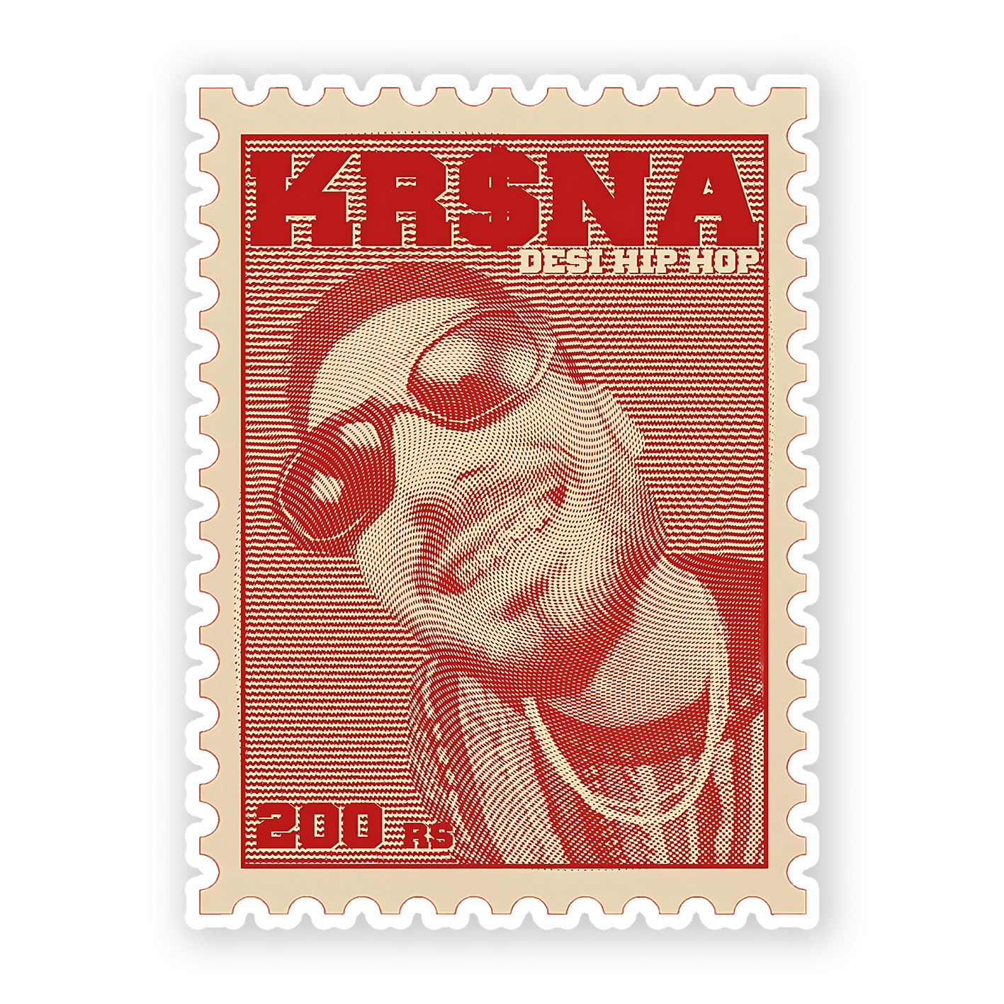Krsna Desi Hip Hop Postcard Sticker