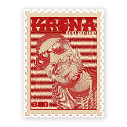 Krsna Desi Hip Hop Postcard Sticker