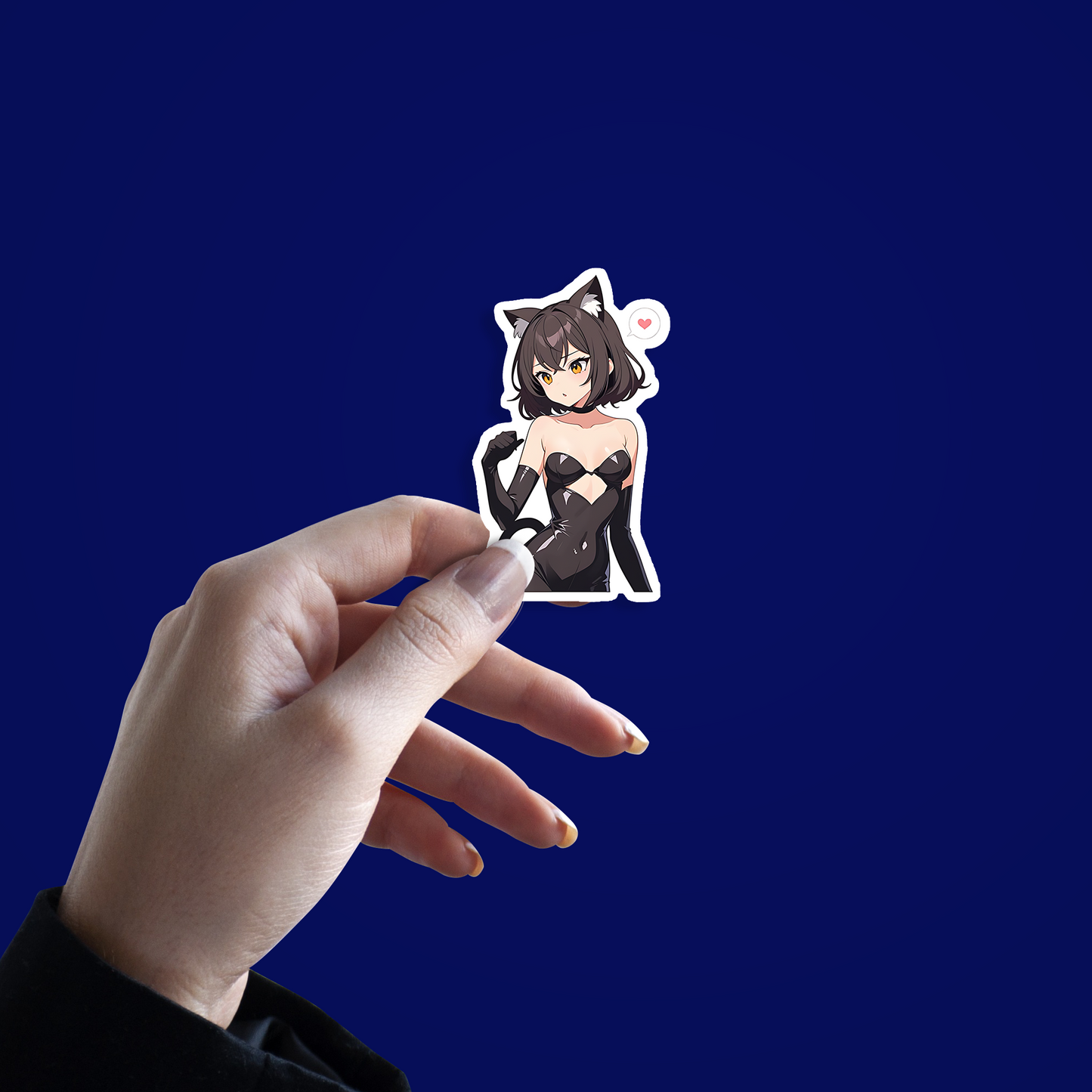 Anime girl cat version sticker