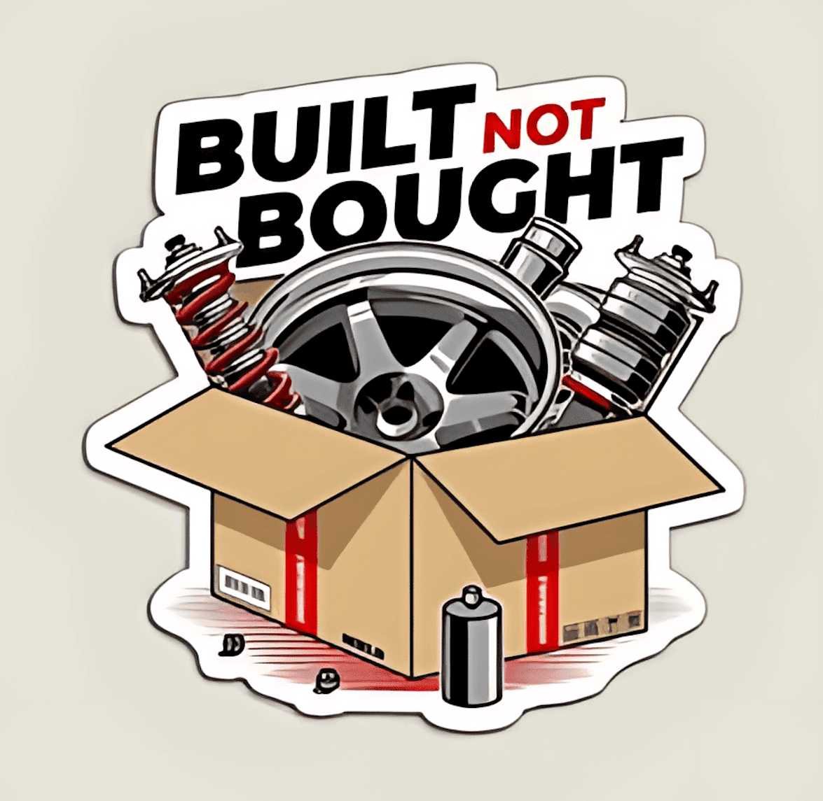 Not Stock Sticker Built Not Bought Sticker – sticckiz.com