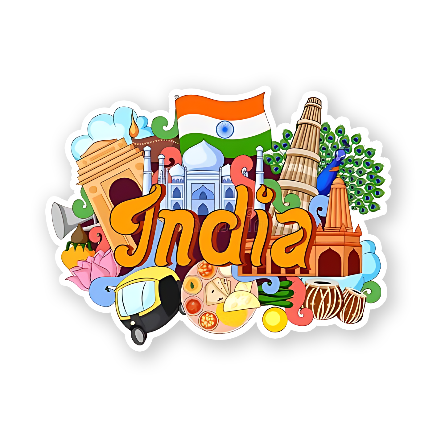 India Unity Art Sticker