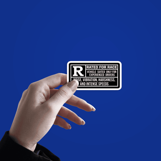 Rated R For Race Sticker - sticckiz.com
