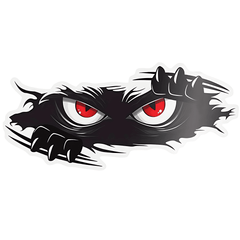 Peeking Monster Car Decals Sticker - sticckiz.com