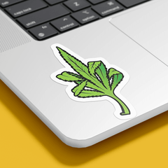 Weed Middle Finger Sticker - sticckiz.com