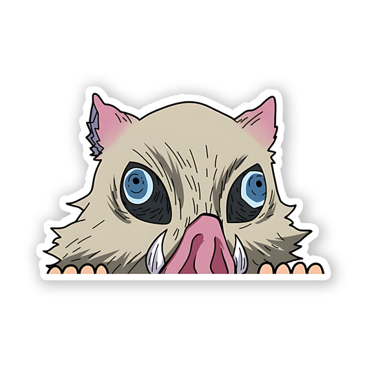 Inosuke Hashibira from the anime series Demon Slayer Sticker