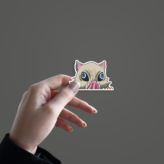 Inosuke Hashibira from the anime series Demon Slayer Sticker