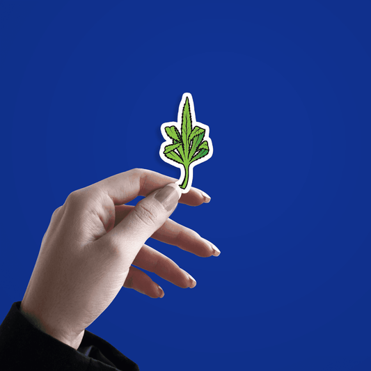 Weed Middle Finger Sticker - sticckiz.com