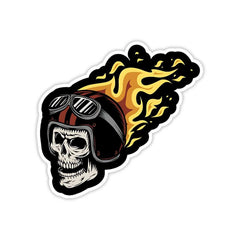 Burning Skull RIder Sticker