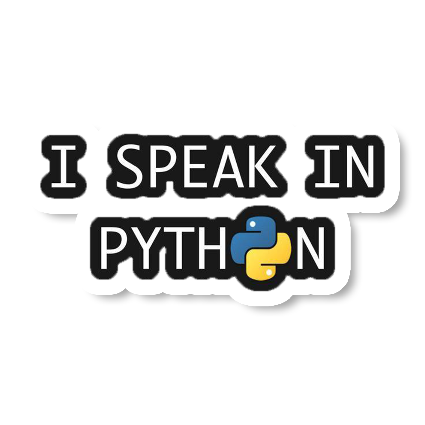 I Speak in Python Sticker