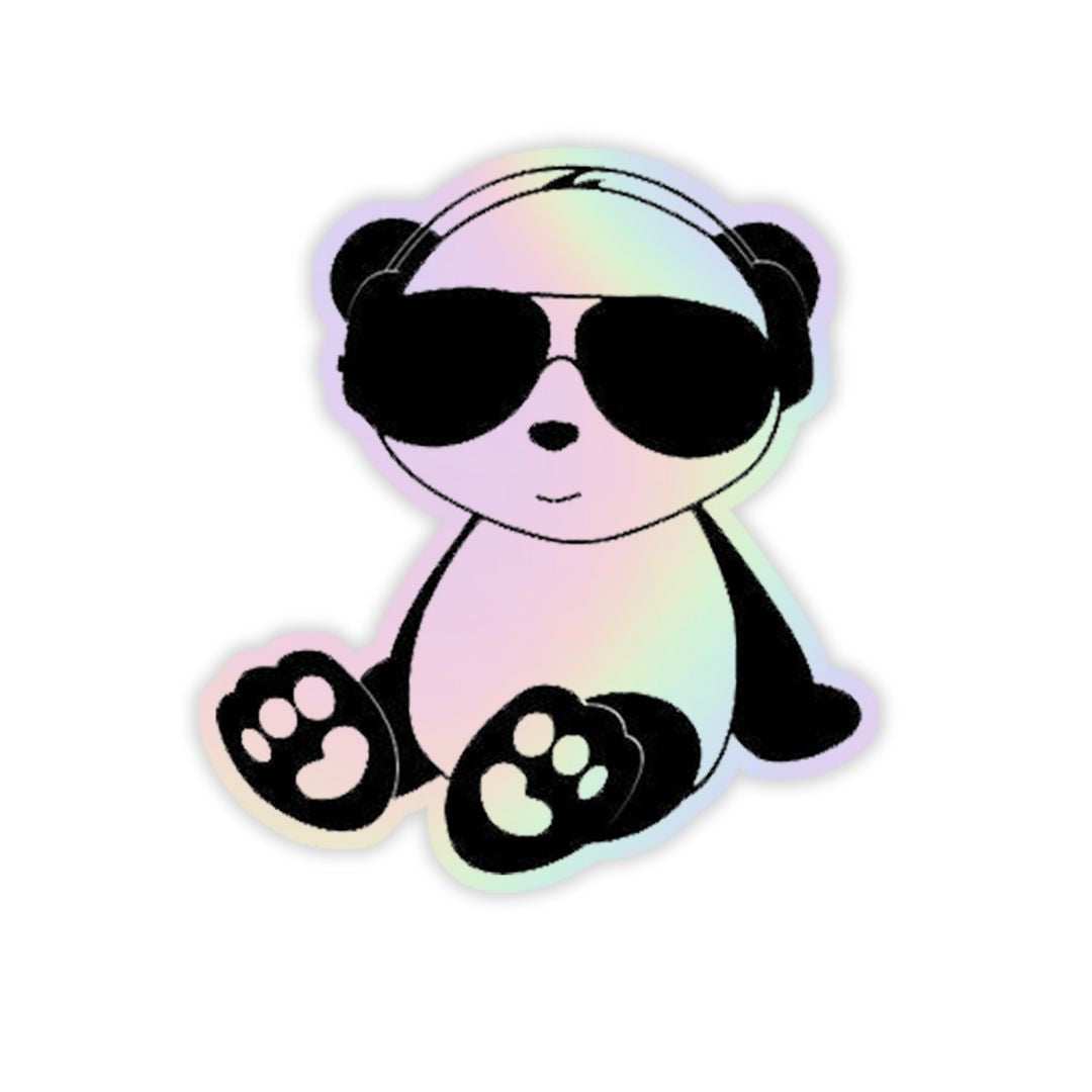 Chill Panda Holographic Sticker - sticckiz.com