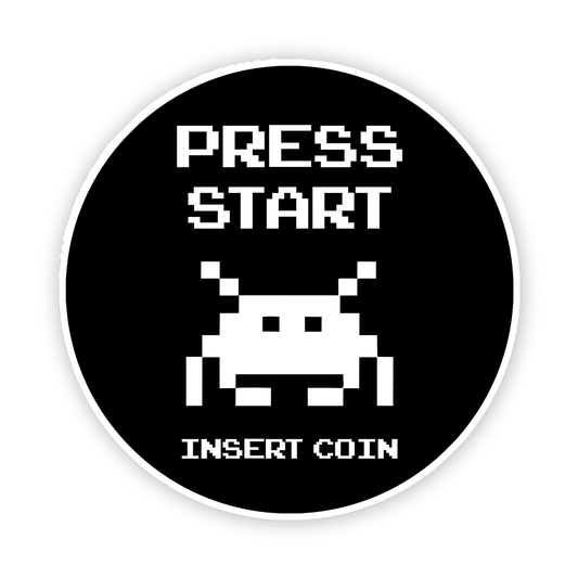 Press Start Insert coin Sticker