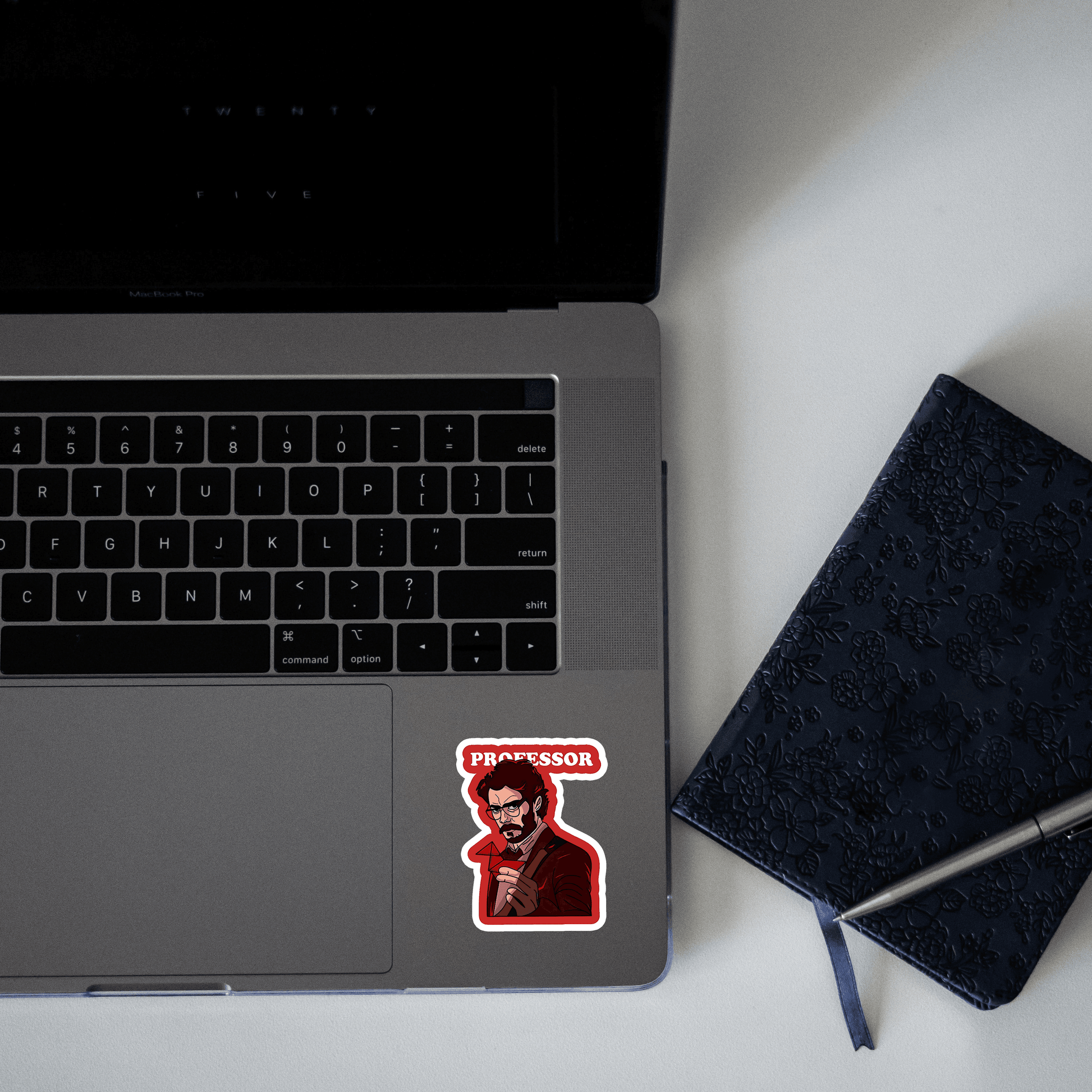 Professor from money heist sticker - sticckiz.com