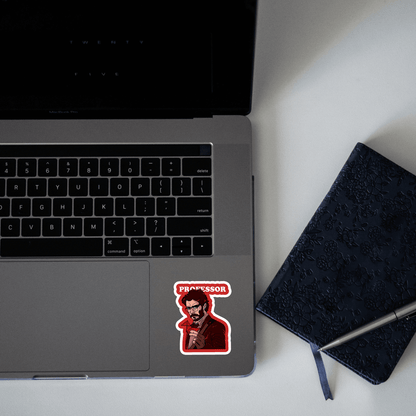 Professor from money heist sticker - sticckiz.com