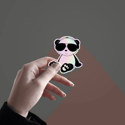 Chill Panda Holographic Sticker - sticckiz.com