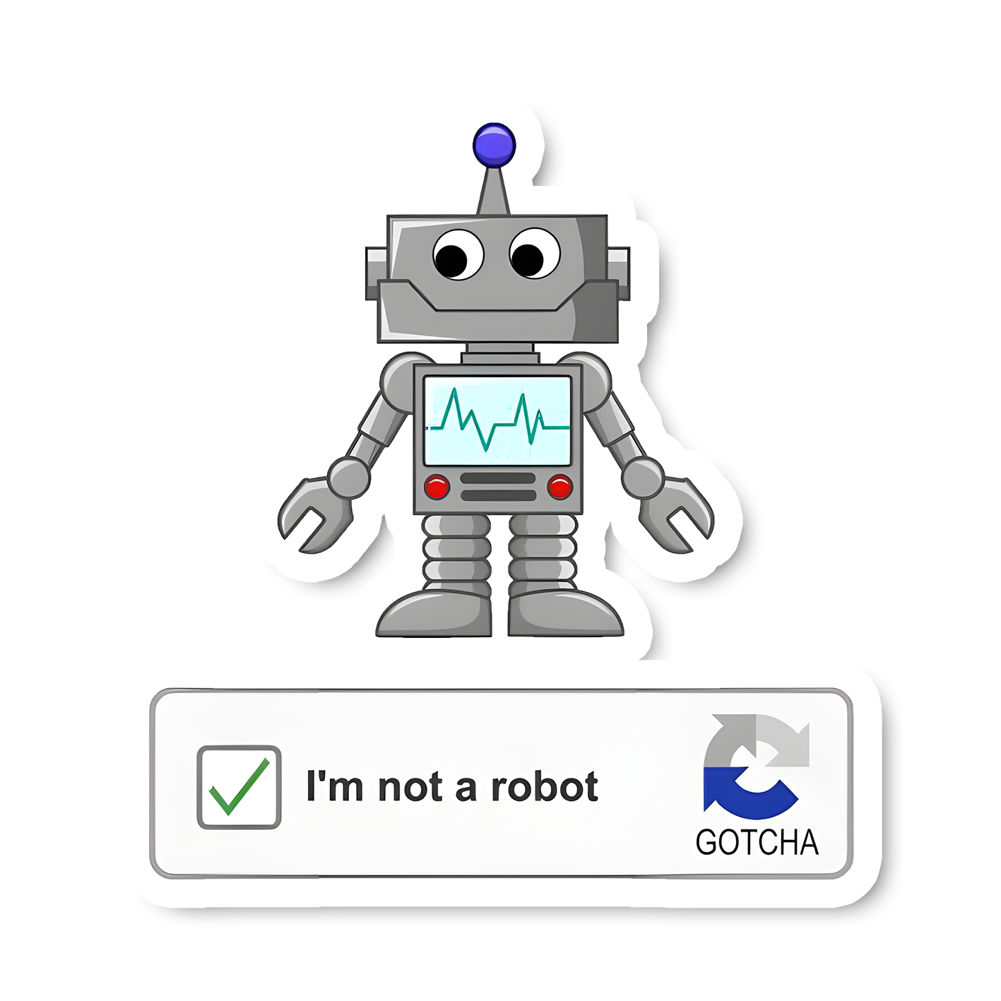 I'm not a Robot Sticker