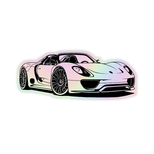Porche Holographic Sticker - sticckiz.com