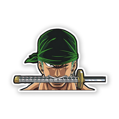 NIUBIPRO One Piece Zoro peeking anime Sticker