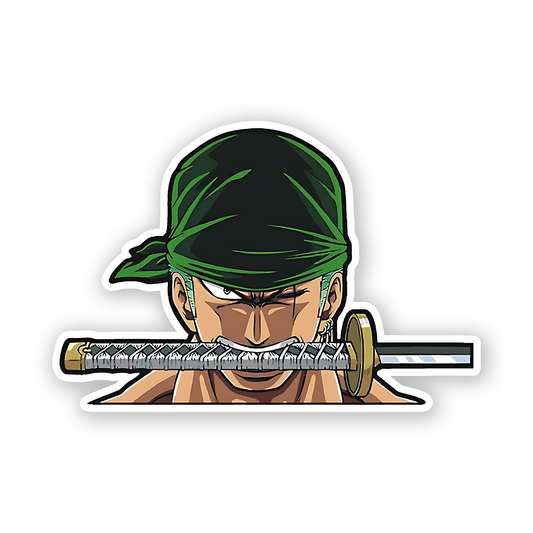 NIUBIPRO One Piece Zoro peeking anime Sticker