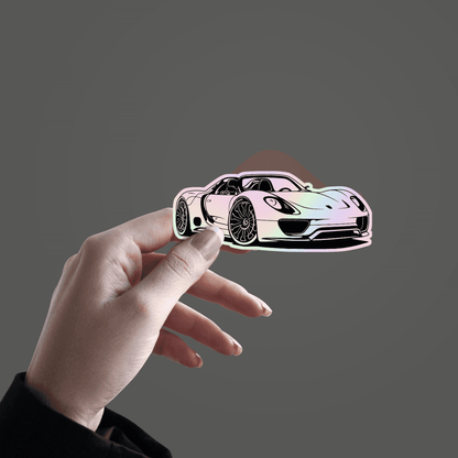 Porche Holographic Sticker - sticckiz.com