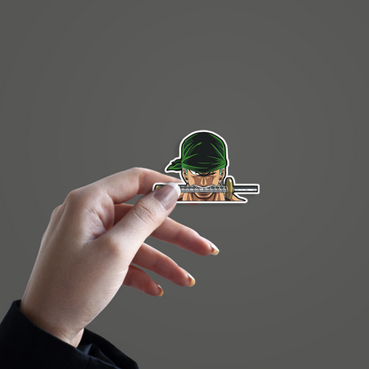 NIUBIPRO One Piece Zoro peeking anime Sticker