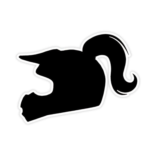 Biker girl helmet vector Sticker - sticckiz.com
