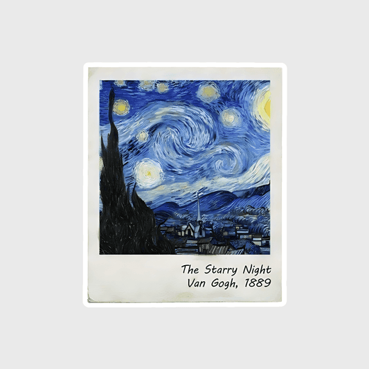 The starry night painting v2 sticker - sticckiz.com