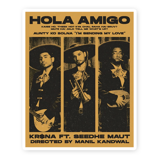 Hola Amigo Card Sticker